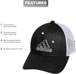 adidas Men's Mesh Back Structured Low Crown Snapback Adjustable Fit Cap - Image 2